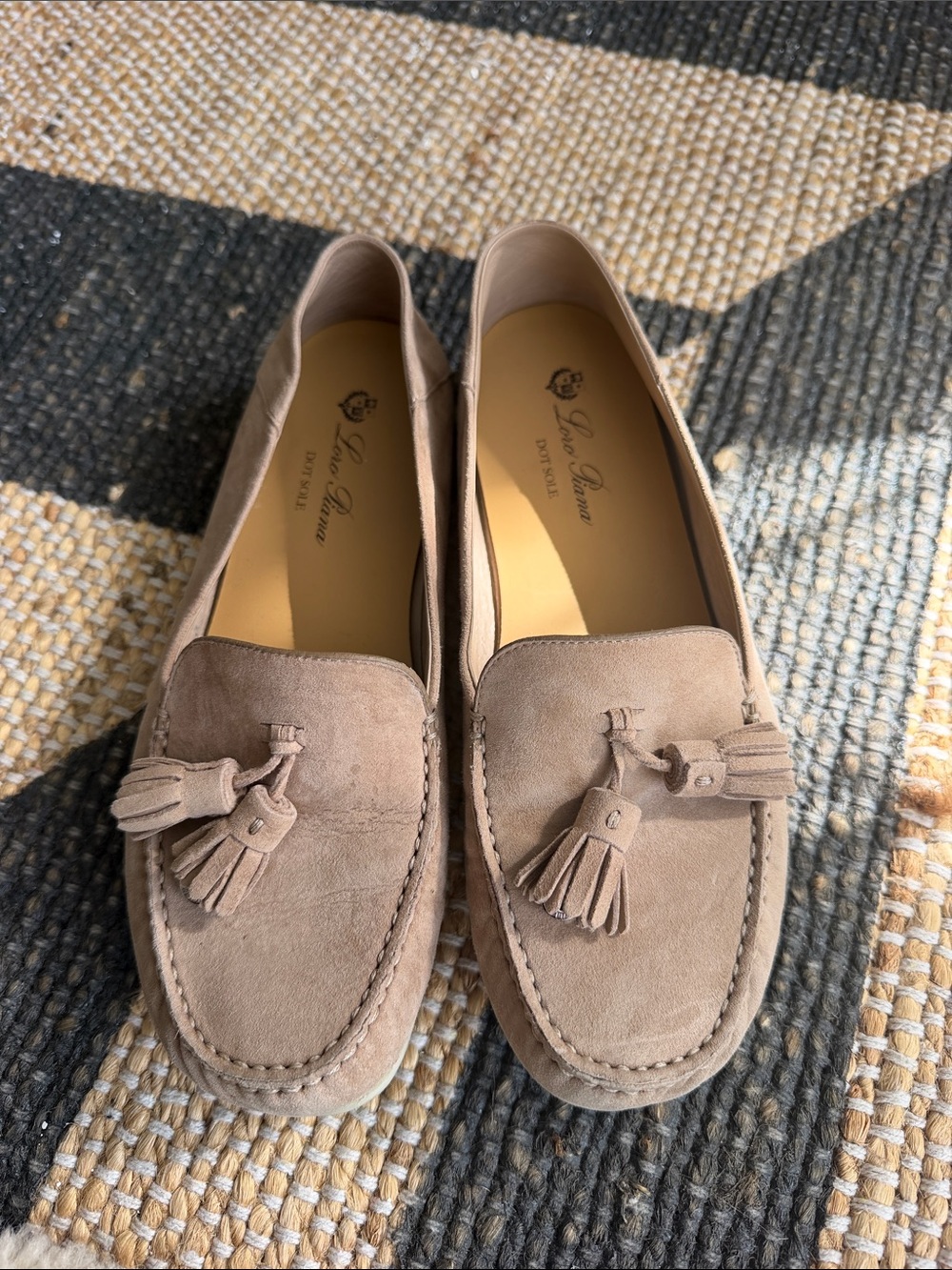 Dot Sole Suede Loafers